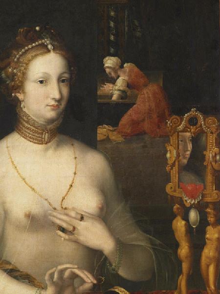 Dame à sa toilette ; anciennement identifié à Diane de Poitiers ou Gabrielle d'Estrées._3