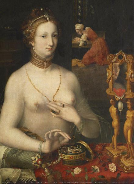 Dame à sa toilette ; anciennement identifié à Diane de Poitiers ou Gabrielle d'Estrées._1