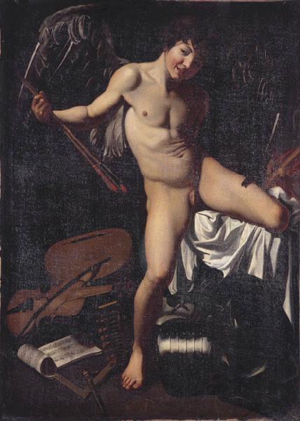 L'Amour vainqueur (copie d'après Caravage) ; L'Amour tenant des flèches (titre donné par les anciens catalogues du musée)_1