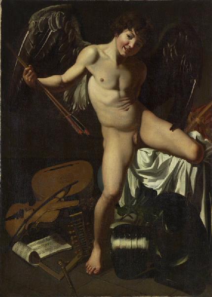 L'Amour vainqueur (copie d'après Caravage) ; L'Amour tenant des flèches (titre donné par les anciens catalogues du musée)_0
