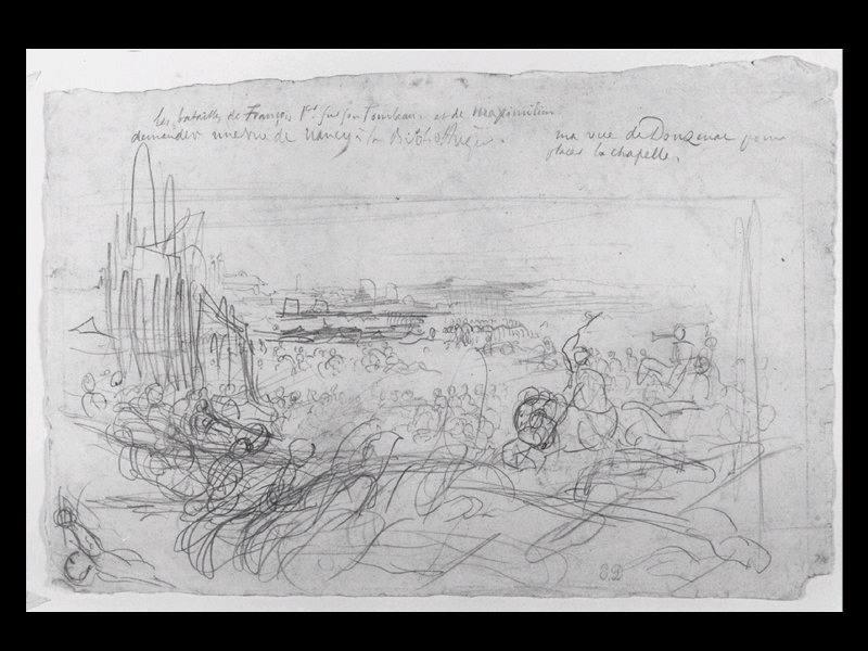 La Bataille de Nancy (recto) ; Etudes de personnages (verso)_2