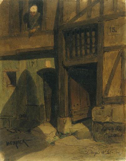 Entrée de vieille maison à Coutances_0