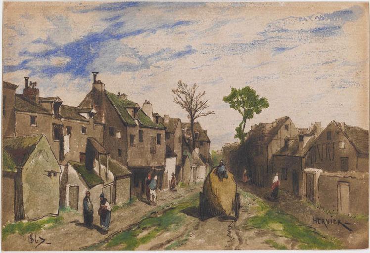 La Charrette de paille, Adolphe Hervier, 1867
