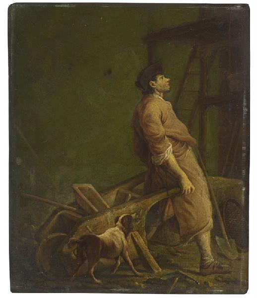 Maçon tirant une brouette, Giorgio Giacoboni, 2e quart 18e siècle, 3e quart 18e siècle