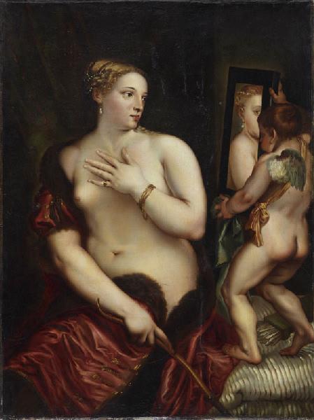 Vénus au miroir (copie d'après Titien), Le Titien