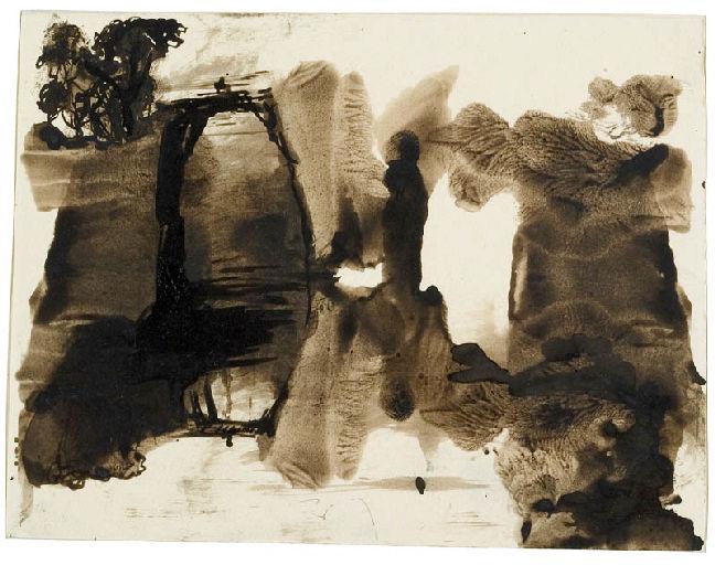 Paysage au pont, Victor Hugo, 1855,1856