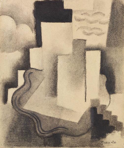 Les Feuilles blanches (La table Louis-Philippe aux nuages), Roger de La Fresnaye, 1920