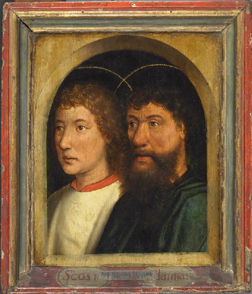 Deux apôtres ; Saint Côme et saint Damien (Titre donné par le cadre mais ne correspondant pas à l'iconographie d'origine)_2