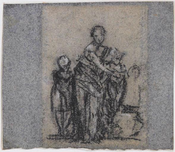 Etude pour la Reine Hortense et ses enfants_0