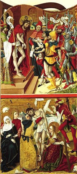 L'Ecce Homo (partie supérieure du panneau) ; La Descente de croix (partie inférieure du panneau)_1