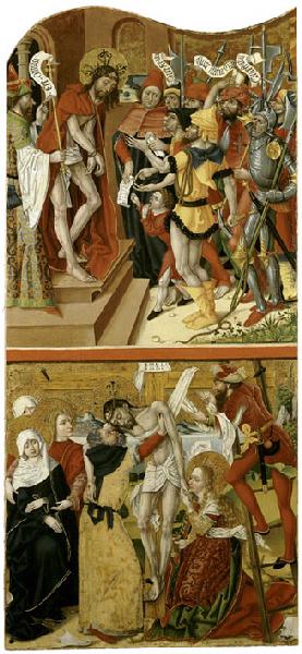 L'Ecce Homo (partie supérieure du panneau) ; La Descente de croix (partie inférieure du panneau)_0