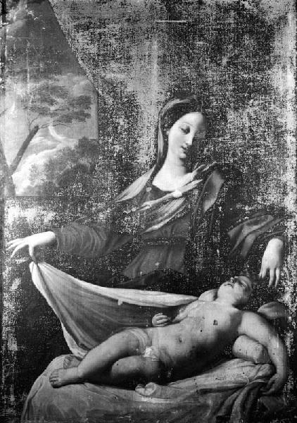 La Vierge découvrant l'Enfant Jésus endormi (copie d'après Reni)_0