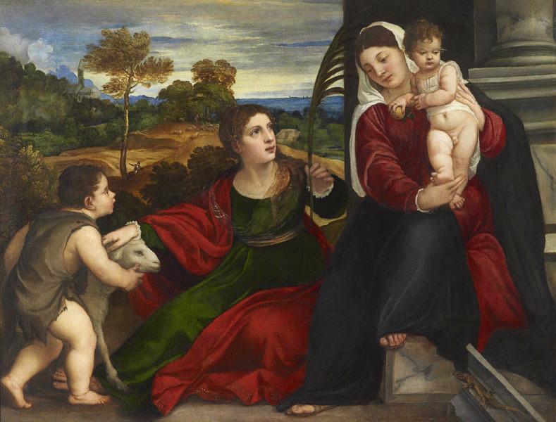 La Vierge, l'Enfant, sainte Agnès et saint Jean Baptiste_0