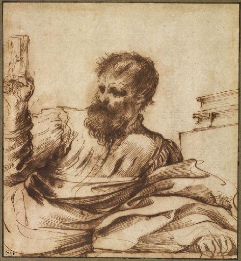 L'Homme au sablier, Le Guerchin, 2e quart 17e siècle, 3e quart 17e siècle