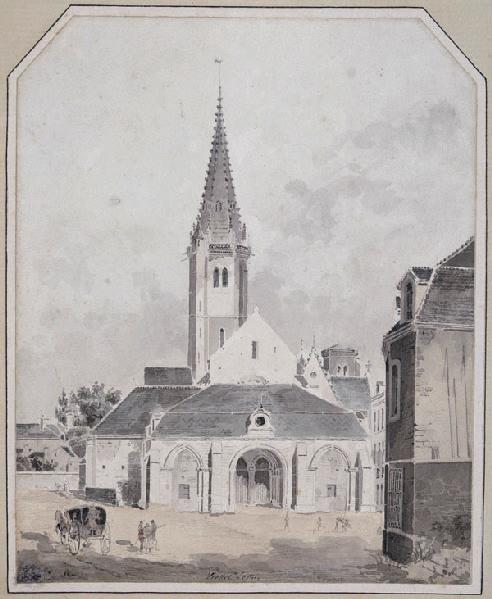 Vue de l'église Saint-Philibert, Eugène-Emmanuel Viollet-Le-Duc, 2e quart 19e siècle, 3e quart 19e siècle