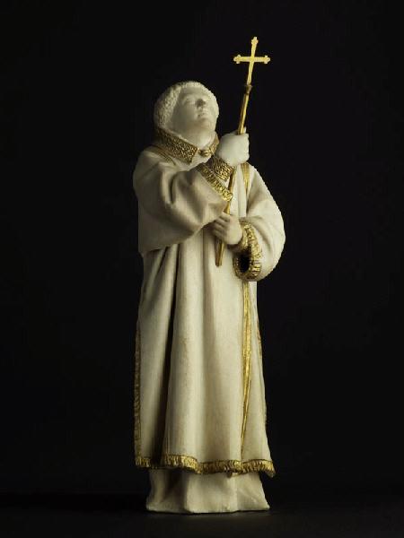 Tombeau de Philippe le Hardi : Pleurant n° 03 (diacre portant la croix), Claus Sluter, 1404,1406,1410