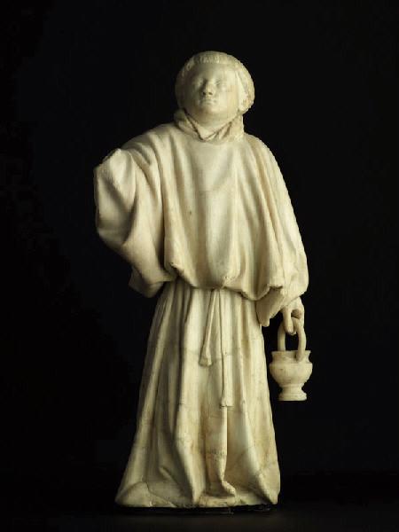 Tombeau de Philippe le Hardi : Pleurant n° 03 (diacre portant la croix), Claus Sluter, 1404,1406,1410