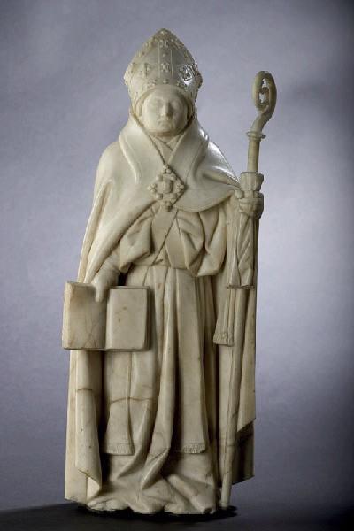 Tombeau de Jean sans Peur : Pleurant n° 45 (Evêque), Jean de La Huerta, 1443,1455,1466,1470