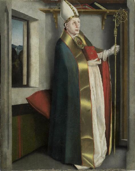 Saint Augustin (face extérieure dans un paysage), Konrad Witz, 1435