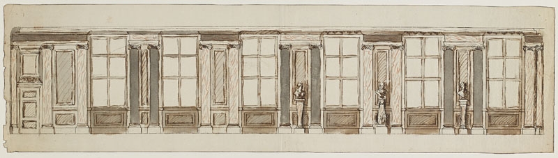 Mur d'une galerie, côté croisées (Titre attribué), Jean Dubois, 2e moitié 17e siècle