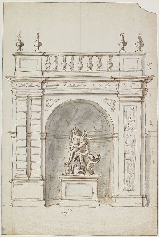 Nymphée avec un Enlèvement par Neptune (Titre attribué), Jean Dubois, 2e moitié 17e siècle