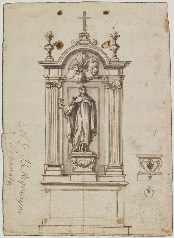 Autel avec sainte Elisabeth de Hongrie (Titre attribué) ; Autel avec sainte Catherine de Sienne (Attribution), Jean Dubois, 2e moitié 17e siècle