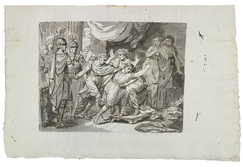 Scène de l'histoire antique (Titre attribué) ; Geta tué par Caracalla (?) (Titre attribué)_0