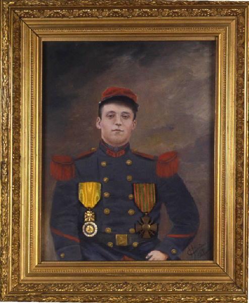 Portrait d'un soldat de 1ère classe du 27e Régiment d'Infanterie — H Coudar