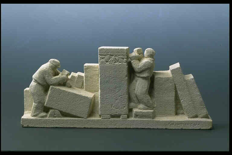 Groupe de tailleurs de pierre, Pierre Vigoureux, 1938-1940