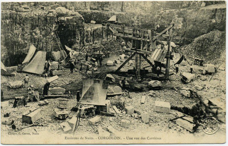 Environs de Nuits. - CORGOLOIN. - Une vue des Carrières_0