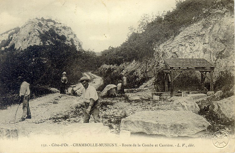 152. Côte d'Or.- Chambolle-Musigny - Route de la Combe et carrière - L.V.édit._0