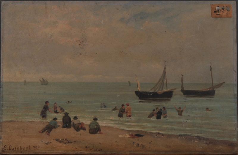Plage normande, Antoine Eugène Lambert, 1876