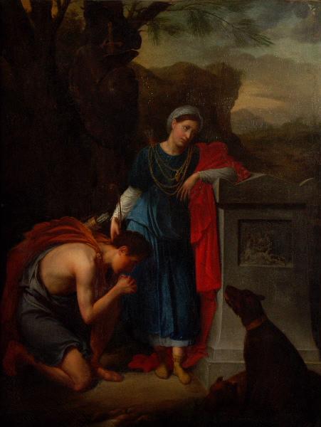 Olinde et Sophronie au tombeau de Clorinde, Philippe Peyrane, 19e siècle