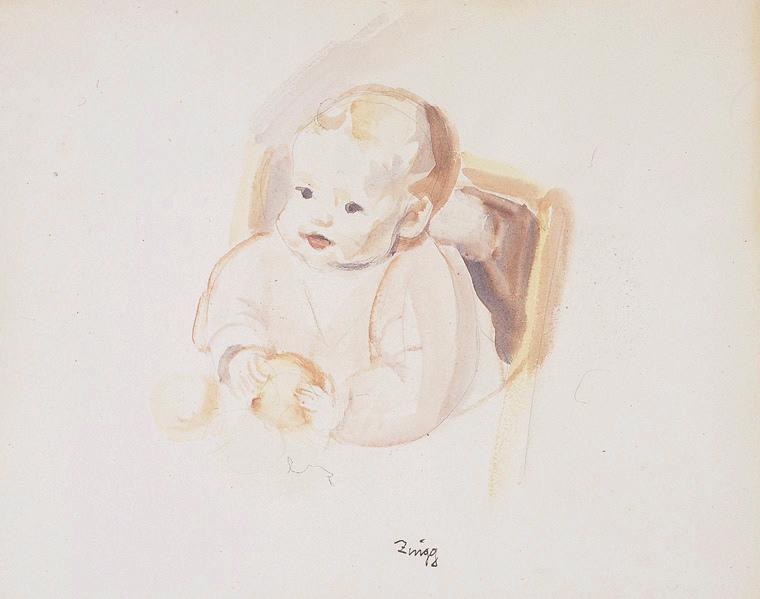 Le bébé, Jules Emile Zingg, 1er quart 20e siècle