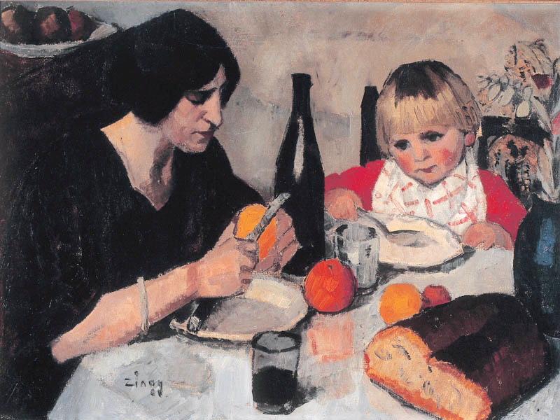 Le repas, Jules Emile Zingg, 1ère moitié 20e siècle