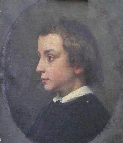 Portrait d'Ernest Barrias à 6 ans (de profil), Félix Joseph Barrias, 1852