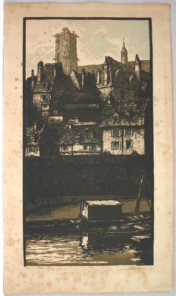 Le quai de Mantoue avec une toue cabanée, Nevers_0