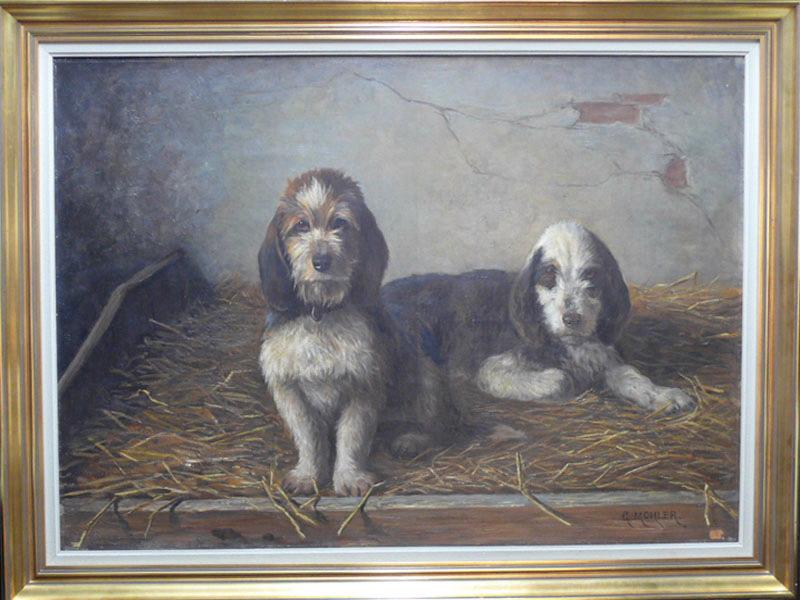 Portrait de deux chiens_0