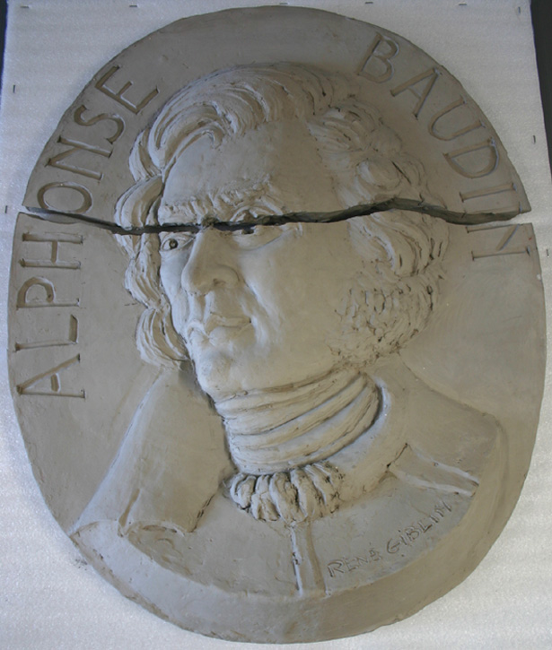 Médaillon Alphonse Baudin, René Giblin, 1996