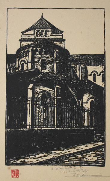 Le chevet de l'église Saint Etienne, Nevers, Fernand Chalandre, 1er quart 20e siècle