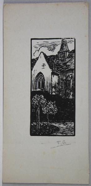 Poèmes du clocher : Les roses (église en arrière plan), Fernand Chalandre, 1913