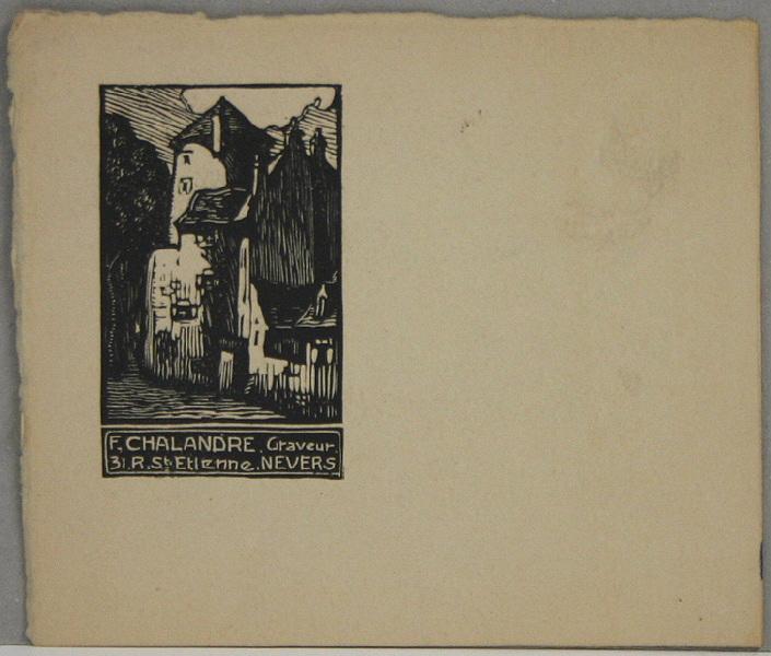 Ex libris de Fernand Chalandre : la tour Goguin (vue de Nevers)_0
