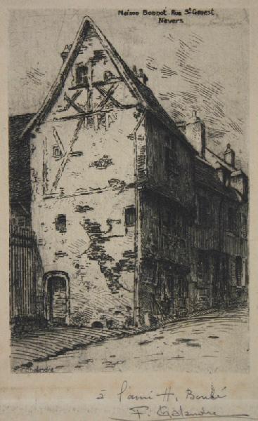 La maison Bonnot, rue Saint-Genest à Nevers, Fernand Chalandre, 1er quart 20e siècle