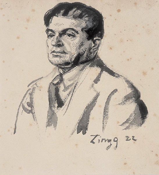 Portrait d'Emile Loiseau, Jules Emile Zingg, 1922