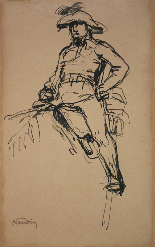 Homme à cheval, Bernard Naudin, 1er quart 20e siècle