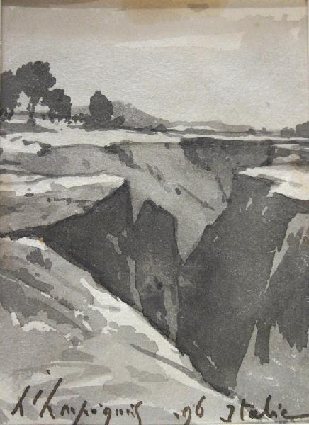 Paysage d'Italie (sorte de canyon), Henri Harpignies, 1896