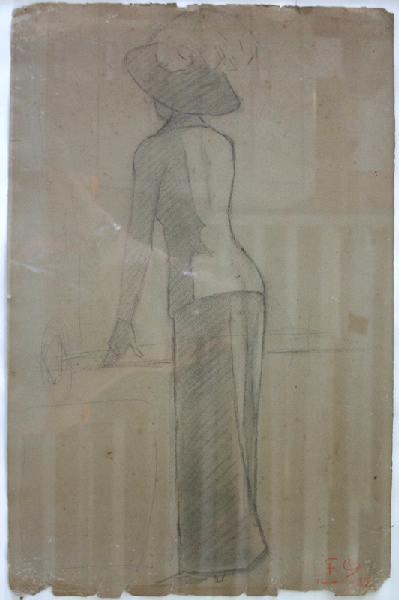Femme de dos, Fernand Chalandre, 1912 /01 /14