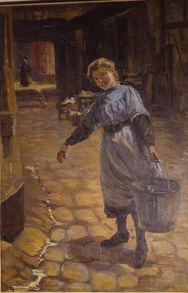 Dans la vieille cour ; La porteuse d'eau_0