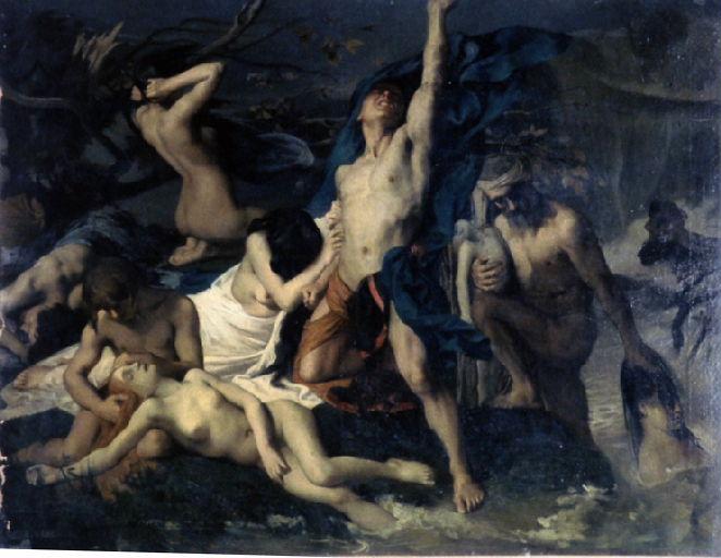 Scène de déluge, Urbain Bourgeois, 19e siècle