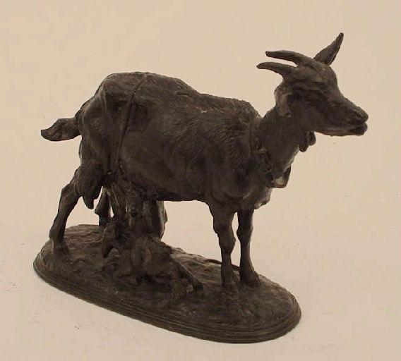 Chèvre et ses chevreaux, Emmanuel Fremiet, 2e moitié 19e siècle